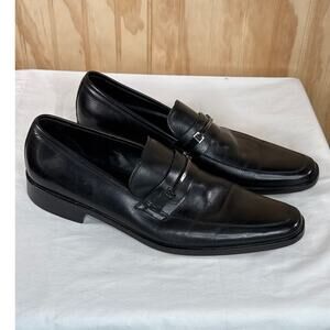 BOSS Hugo Boss Black Leather Dress Shoes Men’s Size 11 Oxford Formal Dressy